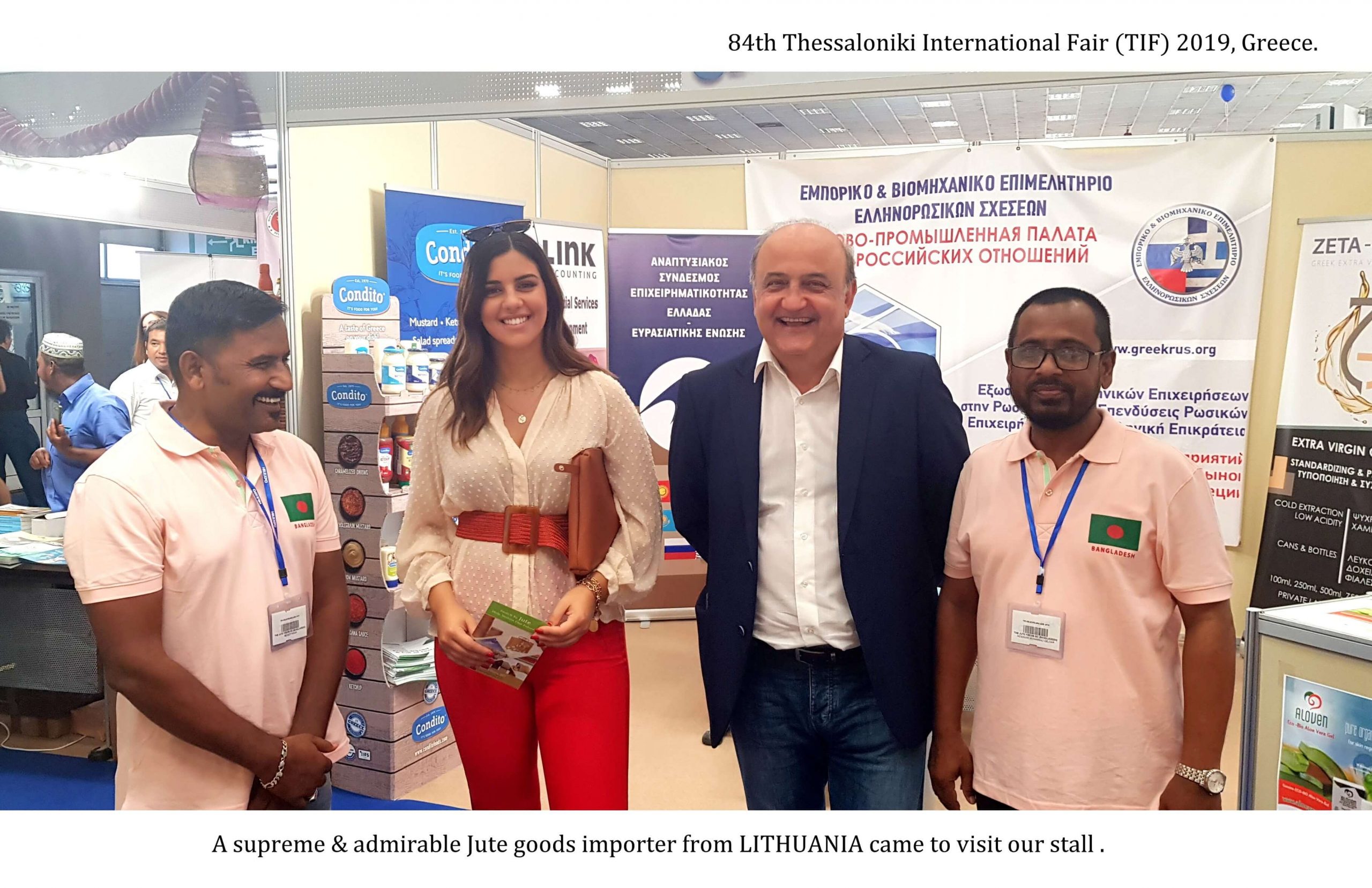 26.A supreme & admirable Jute goods importer from LITHUANIA came to visit our stall at Thessolaniki International Trade fair 2019, Greece